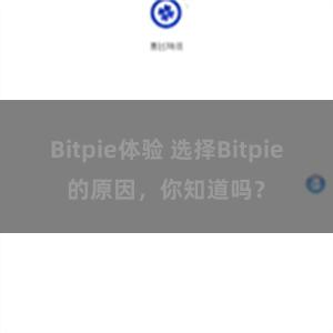   Bitpie体验 选择Bitpie的原因，你知道吗？